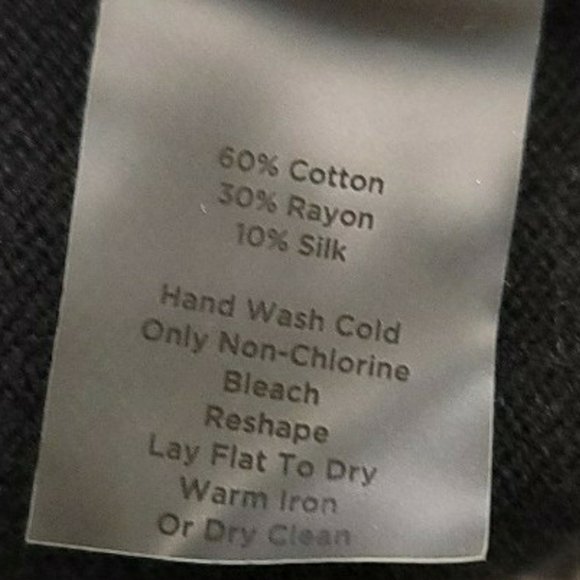 Talbots Silk Blend Black And White Dot V-Neck Cardigan - Size Small Petite - Picture 8 of 9